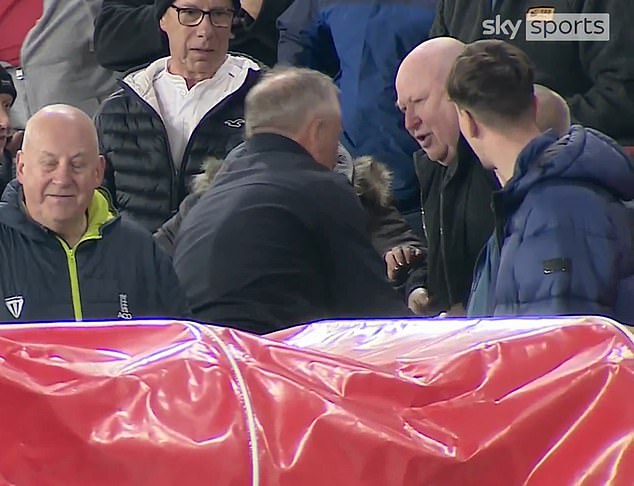 The fan took it in good humour as Wilder immediately made his way over to apologise