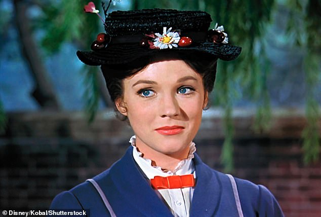 Julie Andrews as Mary Poppins in 1964. The production was the star's film debut
