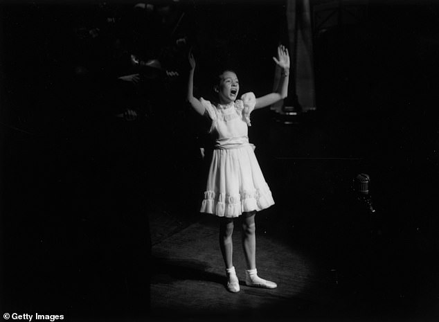 Julie Andrews as a 13-year-old performing at the Royal Variety Show, November 1, 1948