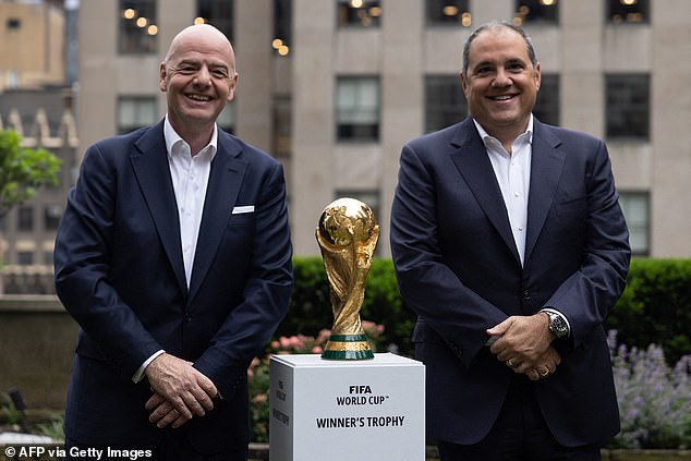 FIFA vice president (right) Victor Montagliani admitted to kick-off times being a learning curve