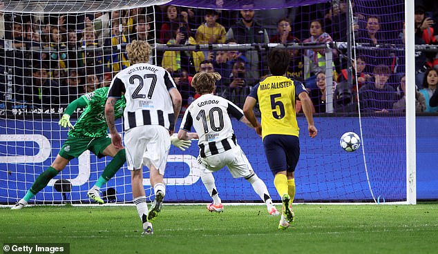 Gordon is keen to hold on to his status as penalty-taker after converting a pair of spot-kicks against Union Saint-Gilloise