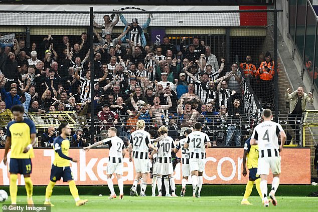 It was the perfect trip for all on Wednesday night as Newcastle picked up their first points of the Champions League campaign