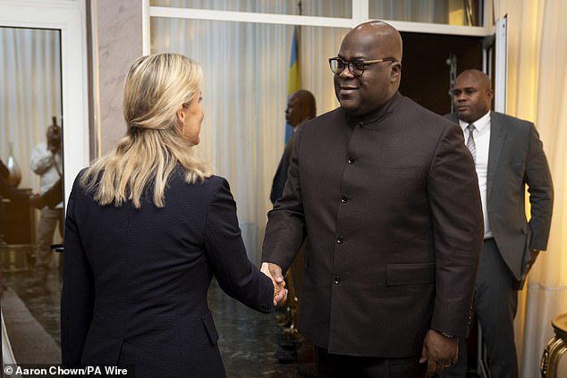 The Duchess of Edinburgh meets President of the Democratic Republic of Congo Felix Tshisekedi at the Office of the President in Kinshasa