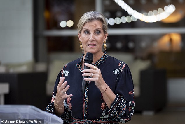 The Duchess of Edinburgh gives a speech at the British Embassy in Kinshasa, Democratic Republic of Congo