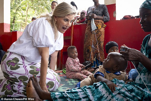 The Duchess of Edinburgh at a women's safe space in Beni, Democratic Republic of Congo, where she engaged with women affected by conflict and displacement in eastern DRC