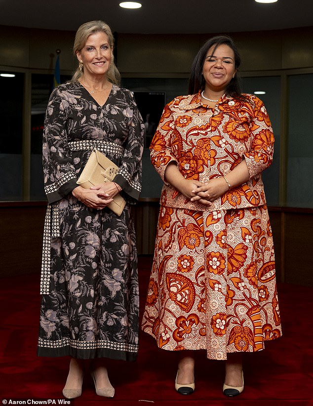The Duchess of Edinburgh with Foreign Minister of the Democratic Republic of Congo, Therese Kayikwamba Wagner on Tuesday