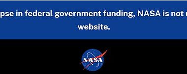 NASA's website has announced that no new updates will take place during the government shutdown when start on October 1