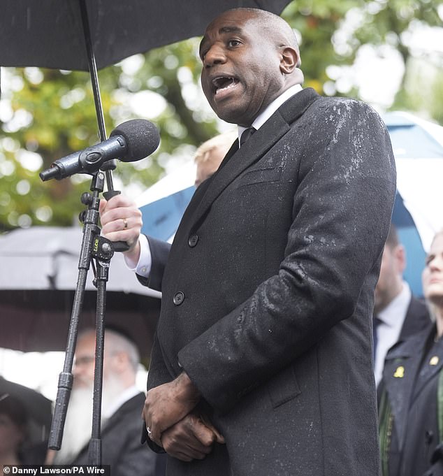 David Lammy was booed and heckled today as he spoke at a vigil for the Manchester terror attack victims