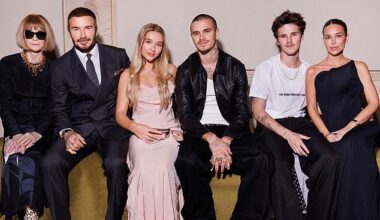 David Beckham has posted a gushing tribute to wife Victoria following her Paris Fashion Week show as the family sat united in the front row without Brooklyn
