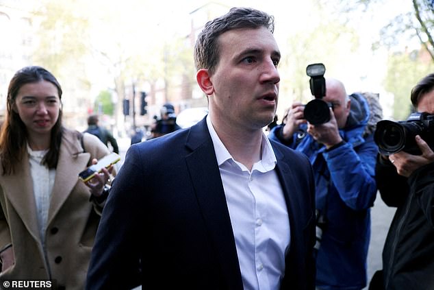 Chris Cash (pictured) was working for the China Research Group, which was a Parliamentary group consisting of China-sceptic MPs, originally founded by Tom Tugendhat, the former Tory security minister. Mr Berry and Mr Cash were set to face trial this month, but proceedings against them were stopped after the Crown Prosecution Service said it could 'no longer proceed to trial' due to a lack of evidence