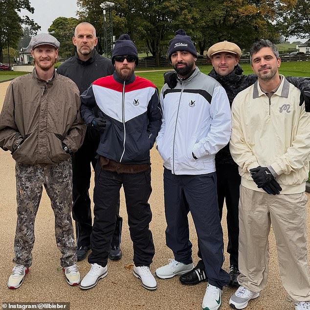 The Canadian superstar was spotted flying in to Dundee airport on Thursday afternoon alongside a group of pals