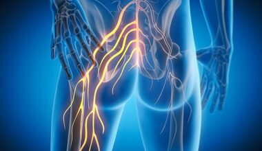 Sciatica occurs when the roots of the sciatic nerve ¿ which runs from the lower back down through the hips and legs ¿ become inflamed or compressed