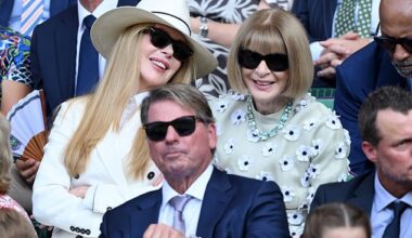Nicole Kidman went to the Wimbledon men's final in July, where she sat next to ex-Vogue editor Anna Wintour