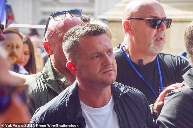Leaders of Britain's Jewish community have slammed an Israeli minister for inviting 'thug' Tommy Robinson (pictured) to visit the country