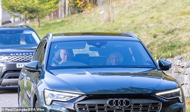 Charles, 76, and Camilla, 78, looked relaxed as they attended the traditional church service at Crathie Kirk, near Balmoral