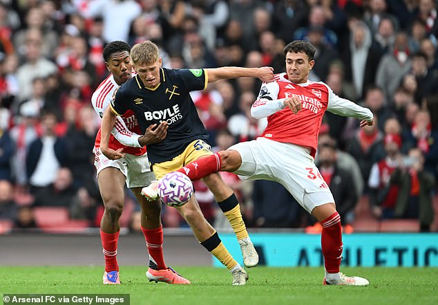 Martin Zubimendi (right) had been on Arsenal's radar for some time and he is showing why