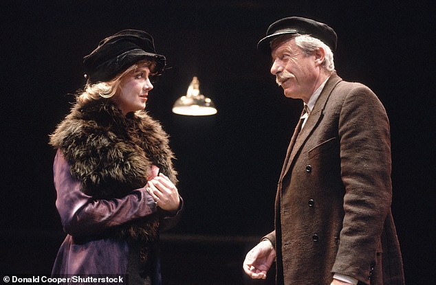 The star pictured in Anna Christie at the Young Vic in 1990 alongside Natasha Richardson