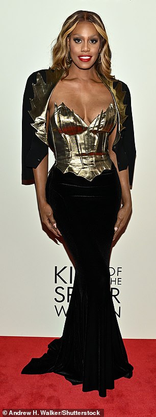 Other stars at the premiere included Laverne Cox, who stunned in a gold corset gown