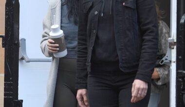 Katy Perry wrapped up warm after touching down in Glasgow on Tuesday as she continued the UK and Europe leg of her tour