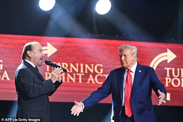 Lee Greenwood recently appeared on stage with Trump at the memorial service for Charlie Kirk