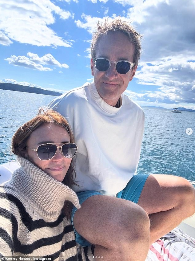 The actress, 49, shared a slew of smitten snaps with the Succession star, 50, alongside a heartfelt tribute to their long-standing romance