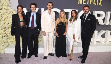 Victoria Beckham was supported by her beloved family at the star-studded premiere of her Netflix documentary at London's Curzon Mayfair cinema on Wednesday