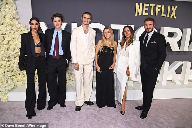Victoria Beckham was supported by her beloved family at the star-studded premiere of her Netflix documentary at London's Curzon Mayfair cinema on Wednesday