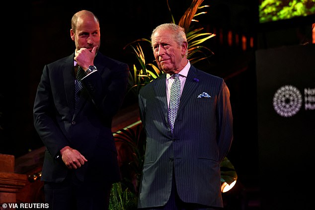 The King and his son Prince William attending Countdown to Cop 30