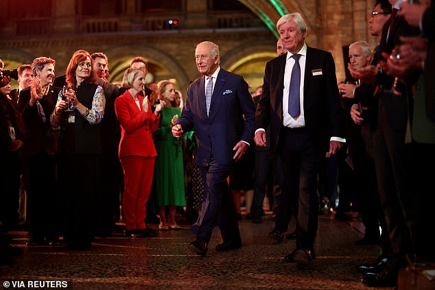 The King arriving in the main hall during the event Countdown to COP30