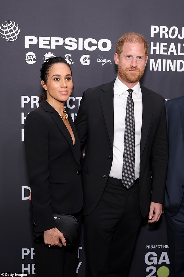 The couple are being recognised as humanitarians of the year at the Project Health Minds mental health gala at the flashy Spring Studios venue