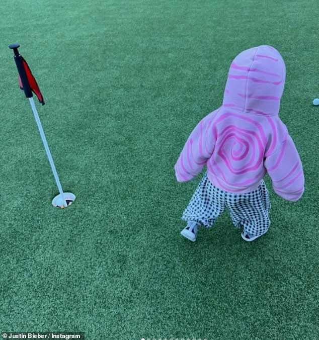 Just hours earlier, the hitmaker shared a series of rare snaps of his son on a what appeared to be a golf course