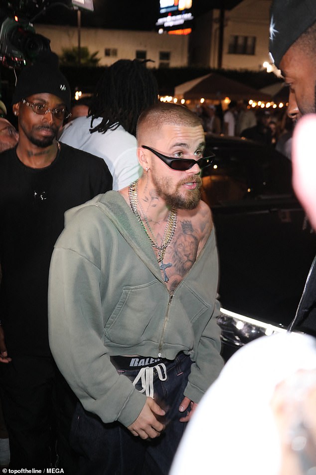 He looked in good spirits as he made his way to the venue