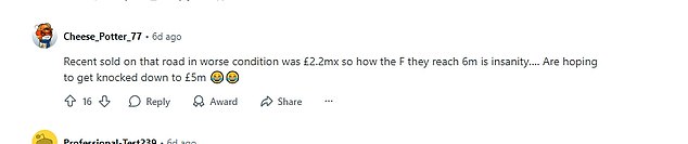 The property listing was savaged on a RightMove Reddit thread