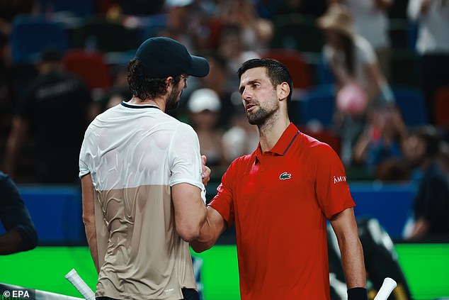 Djokovic crashed out of the Shanghai Masters with a semi-final defeat by Valentin Vacherot