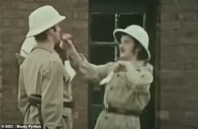 Monty Python's famous fish-slapping dance ended up saving Sir Michael Palin from gun-toting Venezuelan paramilitaries, the comedian has revealed