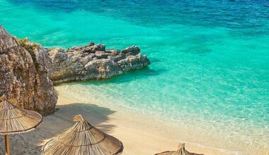 Relax on the Albanian Riviera's Ksamil Beach, with views of the Ionian Sea