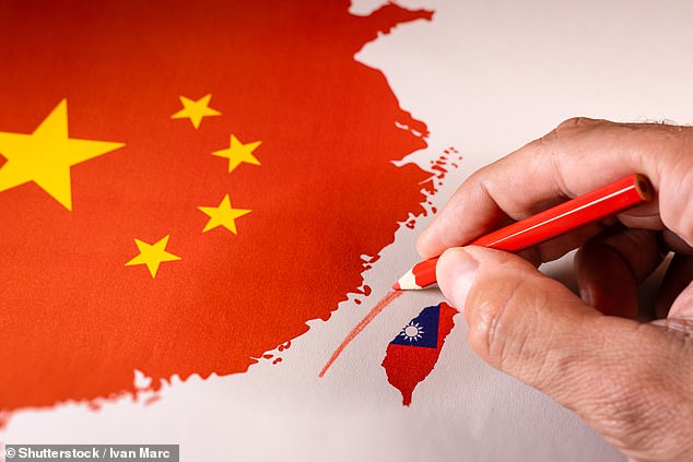 Taking action: Taiwan has unveiled plans to build a new air defence system, dubbed the T-Dome, to protect it from what he called 'hostile threats'