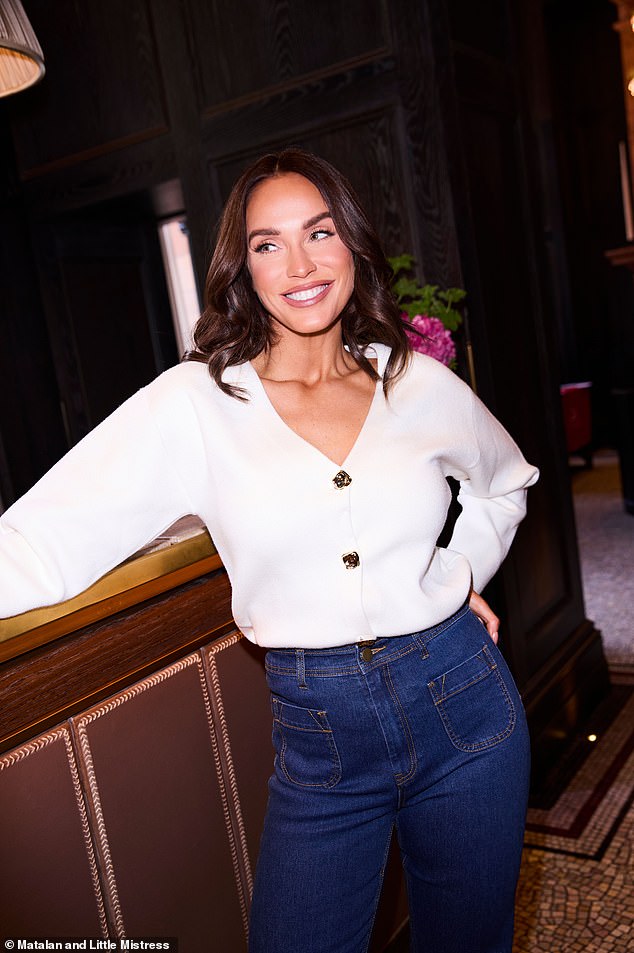 Vicky, pictured in her new Matalan collection,  who is currently competing in this year's glitzy ballroom series with professional partner Kai Widdrington, 30, also shared insight into what it's really like to film the BBC show