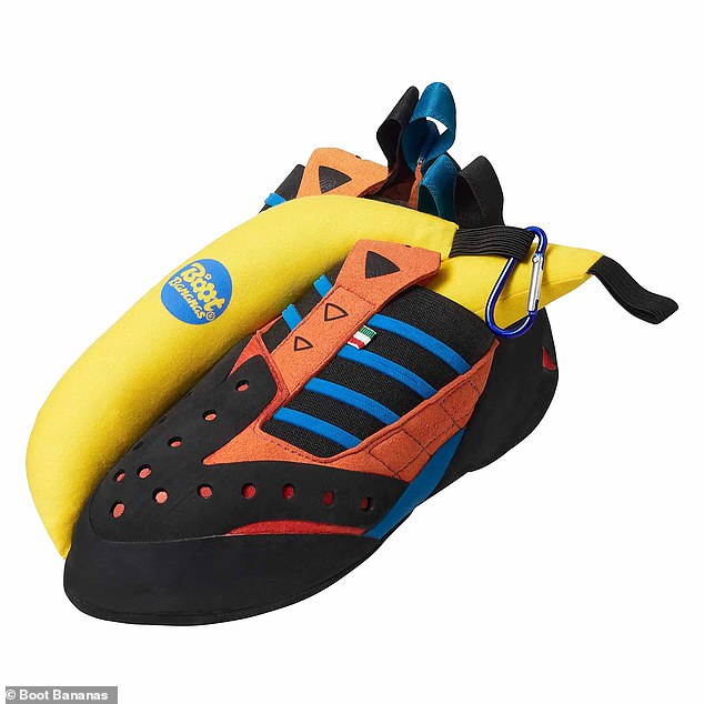 Mr Osband invented the banana-shaped deodoriser made with odour-neutralising salts, minerals and botanicals to insert into rock climbing shoes