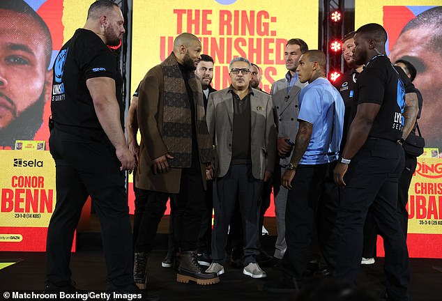 Benn (blue t-shirt) and Eubank Jr have plenty of bad blood heading into the rematch