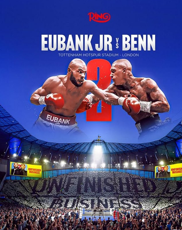 The highly-anticipated rematch will take place at Tottenham Hotspur Stadium