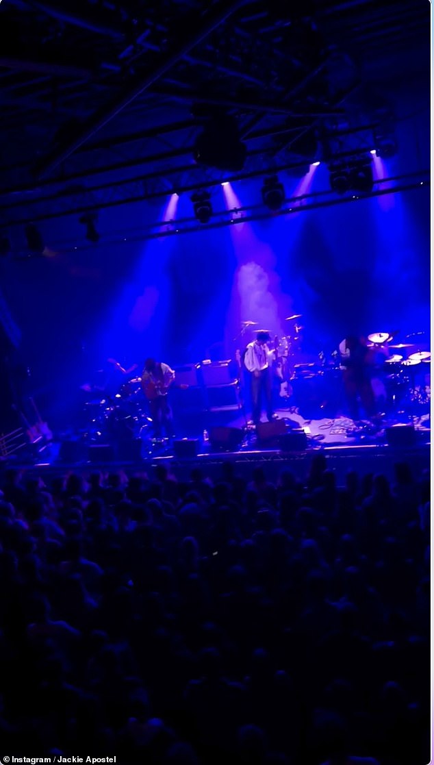 Before fronting the stage, Jackie shared a video of Cruz and his band getting ready behind the scenes to put on another show