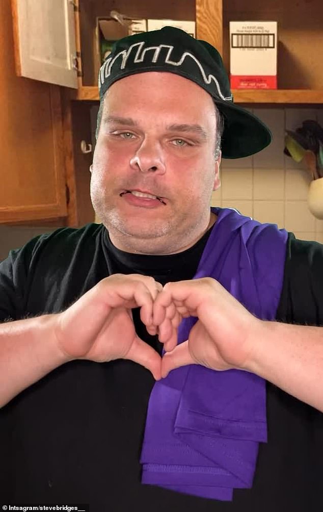TikTok comedian Steve Bridges has died aged 41, his wife Chelsey shared with fans