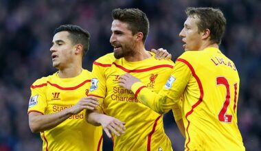 Fabio Borini (centre, in 2015) has signed a surprise deal to join Salford City over a decade after playing for Liverpool