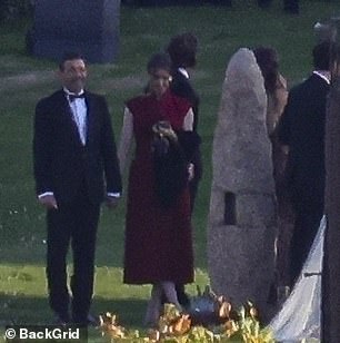 Some of the guests are seen