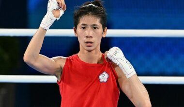 Olympic gender-row boxer Lin Yu-ting, pictured at the Paris Gamers last year, controversially romped to victory on her return to the ring on Tuesday night at the Taiwan National Games
