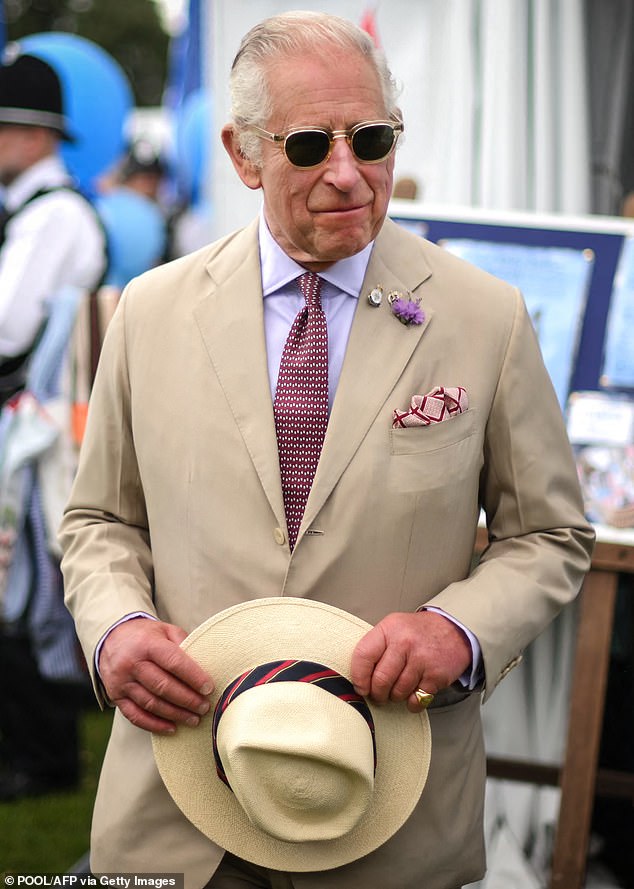 King Charles pictured during a visit to the Sandringham Flower Show on July 26, 2023