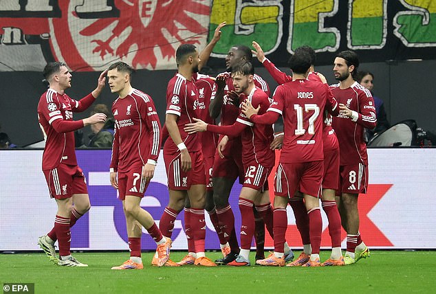 The Reds went into the break 3-1 up after a blistering final 10 minutes of the first half