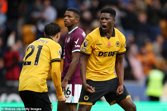 Wolves got themselves back level thanks to Jorgen Strand Larsen and Marshall Munetsi (pictured), but threw it away at the end