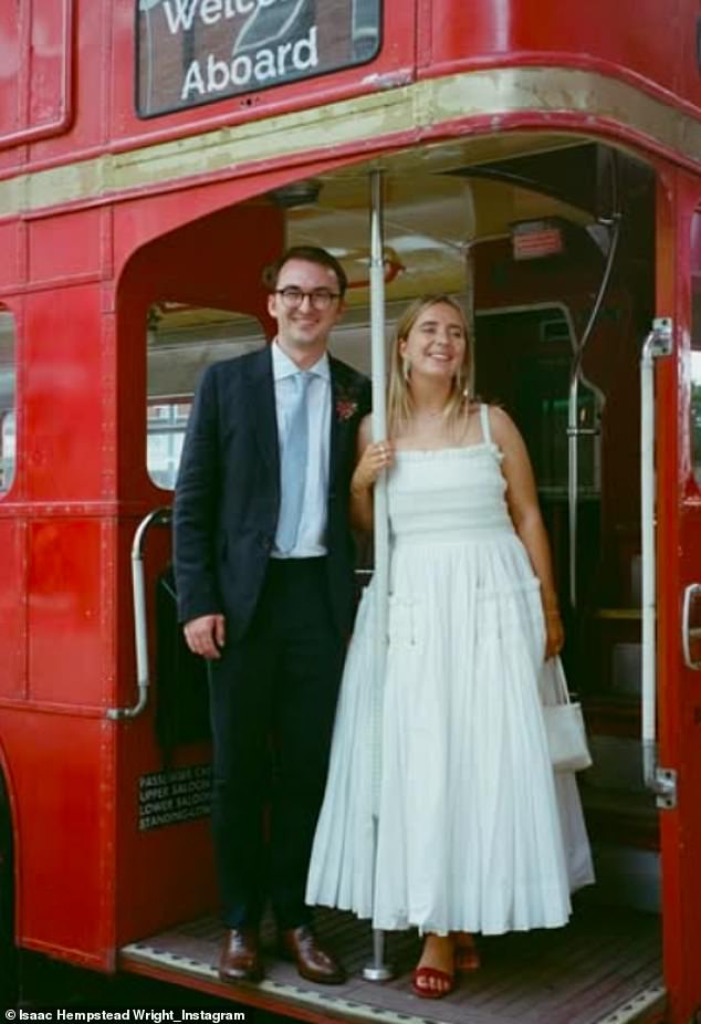 He penned in the caption of his snaps: 'The best person I have ever met, the best day of my life, the best friends and family we could ever ask for. What a day, what a life - I love you M'